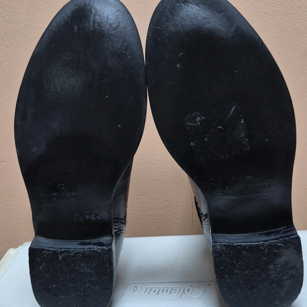 KATE SPADE- LEATHER ANKLE BOOTIES - Picture 8 of 9